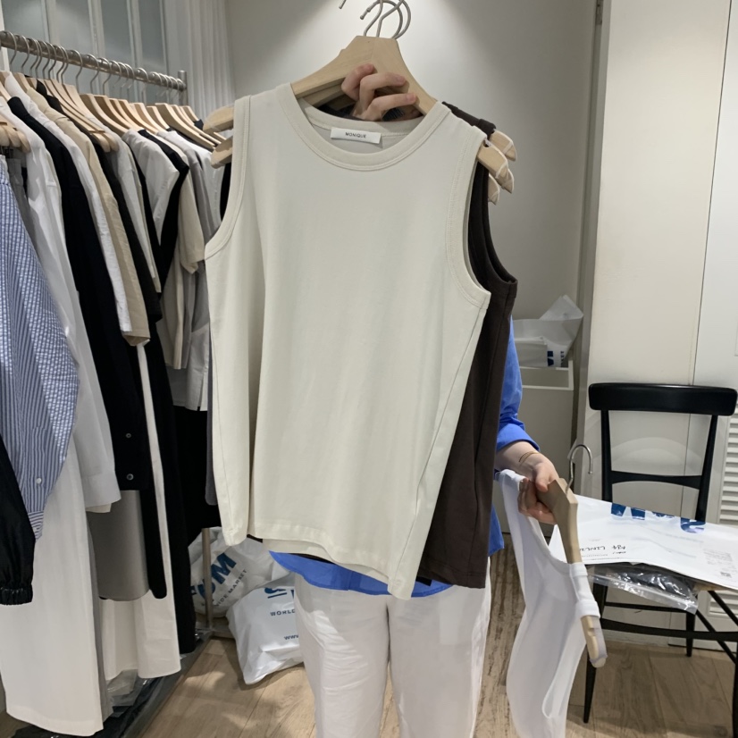 MONIQUE韓國直郵㊣女裝新品時尚人氣休閑推薦熱賣25春夏吊帶背心MONIQUE吊帶/背心圖色2