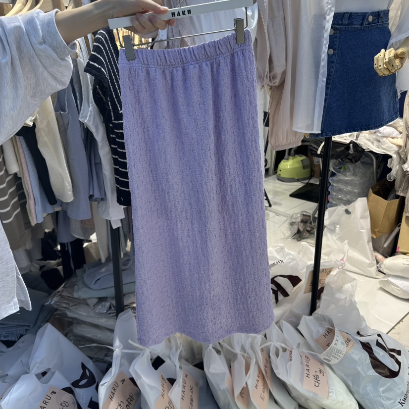 HARU韓國㊣直郵東大門代購女裝新品25春夏熱賣時尚休閑長裙HARU長裙圖色2