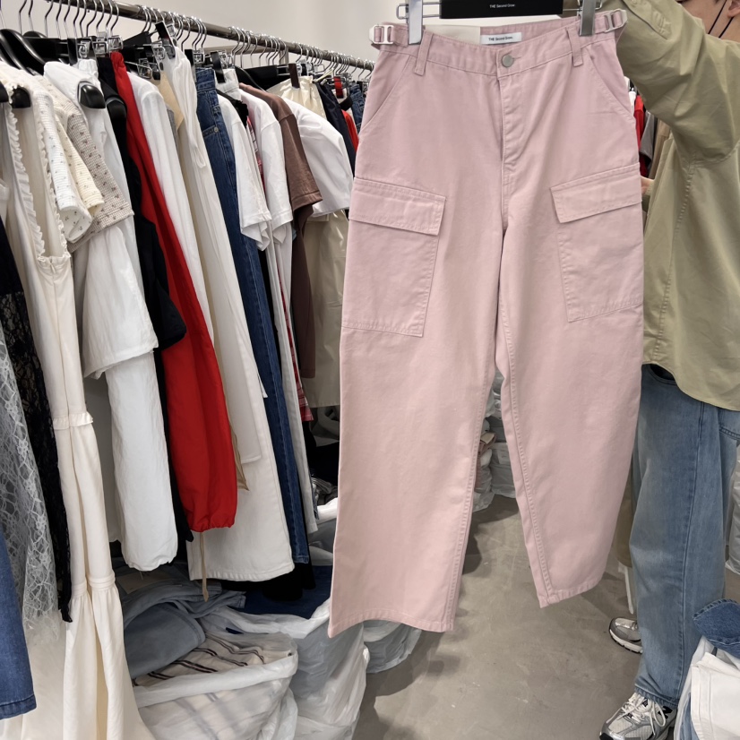 THE SECOND GROW韓國㊣直郵東大門代購女裝新品熱賣休閑褲工裝褲THE SECOND GROW休閑褲圖色2