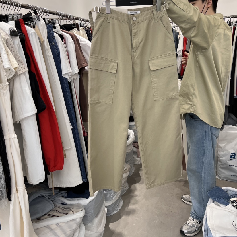 THE SECOND GROW韓國㊣直郵東大門代購女裝新品熱賣休閑褲工裝褲THE SECOND GROW休閑褲圖色3