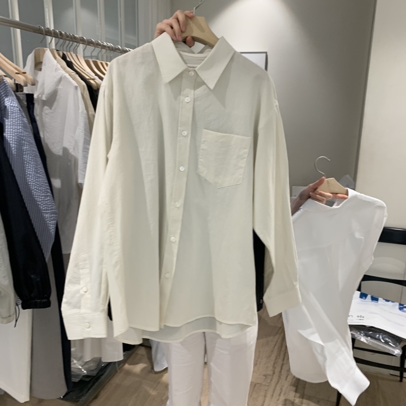 MONIQUE韓國直郵㊣女裝新品熱賣時尚推薦休閑襯衫蕾絲衫棉質MONIQUE襯衫/蕾絲衫圖色2