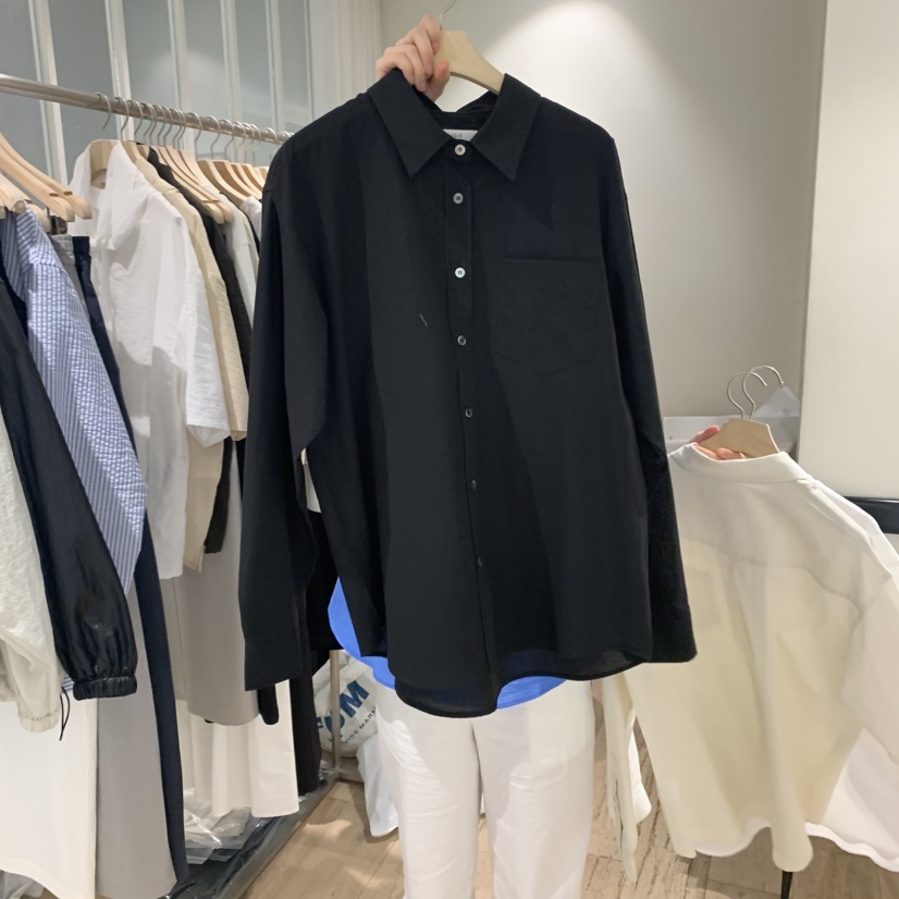MONIQUE韓國直郵㊣女裝新品熱賣時尚推薦休閑襯衫蕾絲衫棉質MONIQUE襯衫/蕾絲衫圖色3