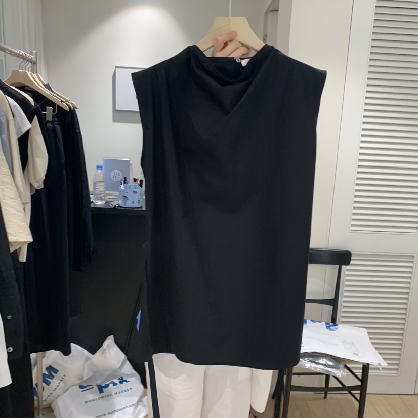 MONIQUE韓國直郵㊣東大門實拍女裝新款休閑時尚吊帶背心含腰繩MONIQUE吊帶/背心圖色2