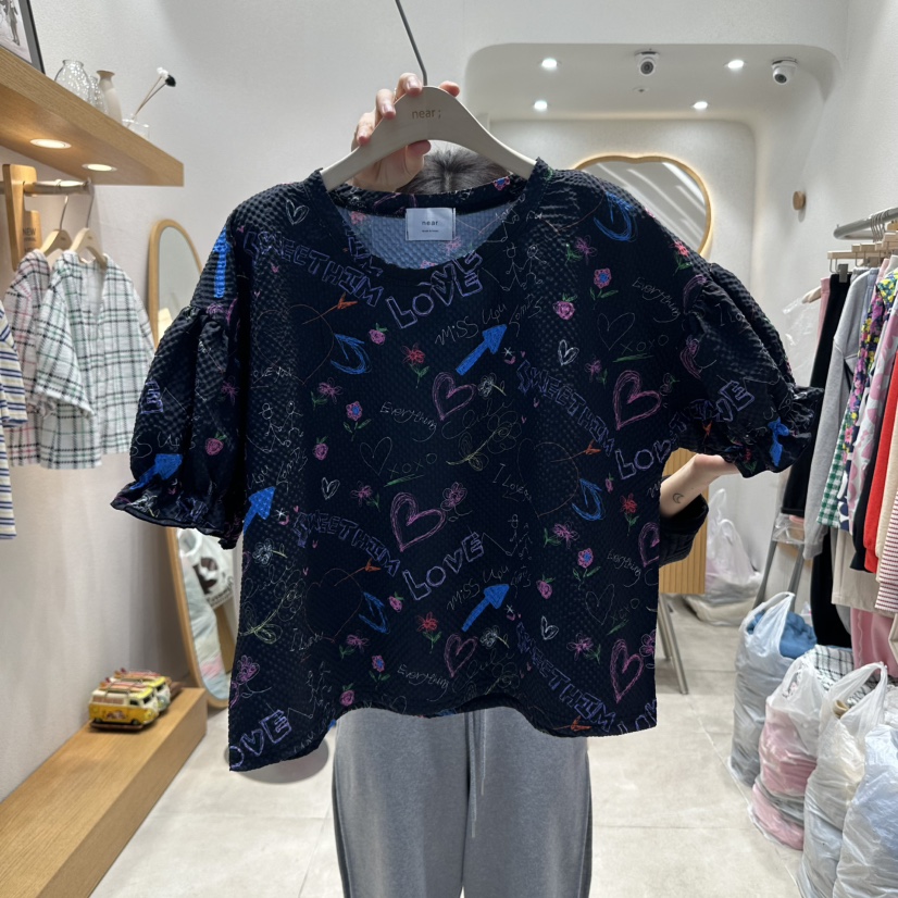 NEAR韓國直郵㊣女裝新款25春夏時尚休閑熱賣推薦襯衫蕾絲衫NEAR襯衫/蕾絲衫圖色2