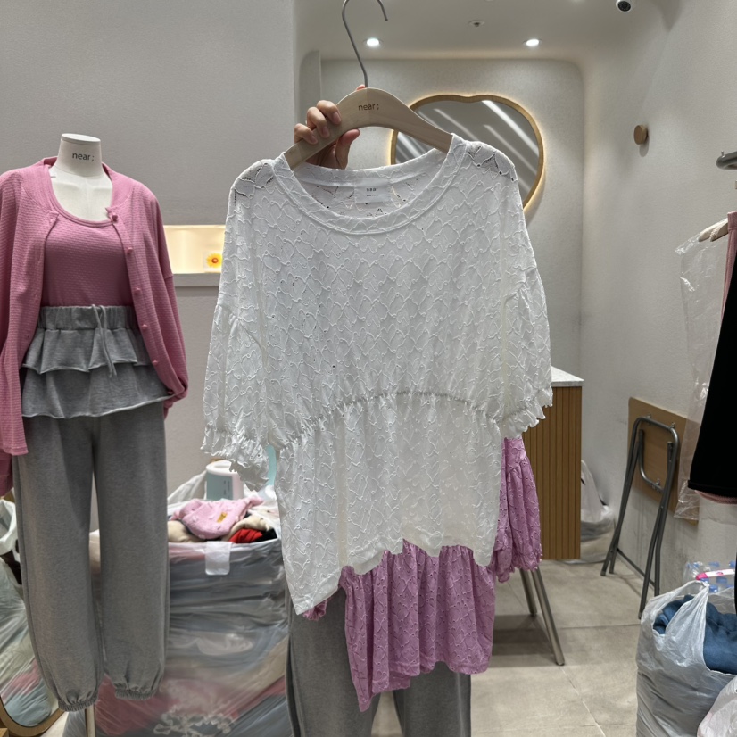 NEAR韓國直郵㊣女裝新款休閑人氣25春夏熱賣推薦襯衫蕾絲衫NEAR襯衫/蕾絲衫