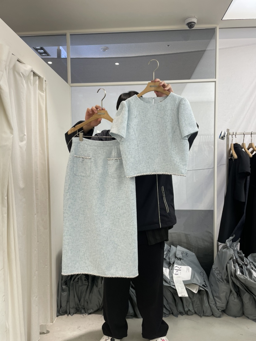 MER韓國㊣直郵東大門代購女裝新品推薦25春夏熱賣休閑人氣套裝MER/ANGELO BIANCO套裝圖色2