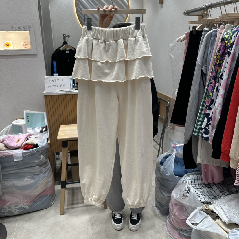 NEAR韓國直郵㊣女裝新款人氣熱賣休閑時尚推薦25春夏裙褲荷葉邊NEAR裙褲圖色2