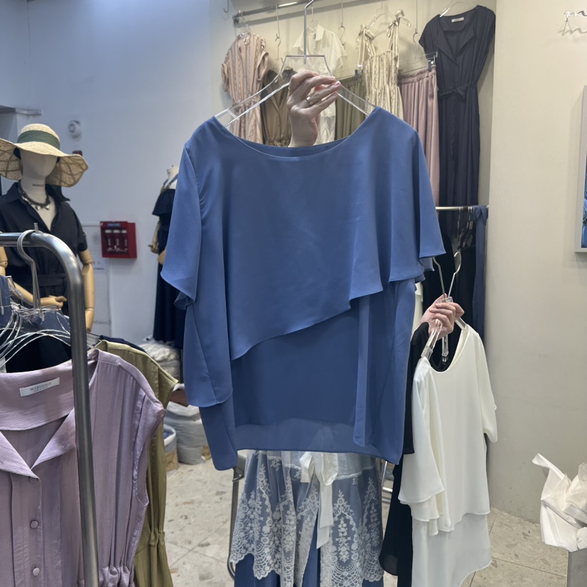 MARIGOLD直郵韓國代購㊣女裝新品休閑時尚推薦襯衫蕾絲衫斗篷MARIGOLD襯衫/蕾絲衫