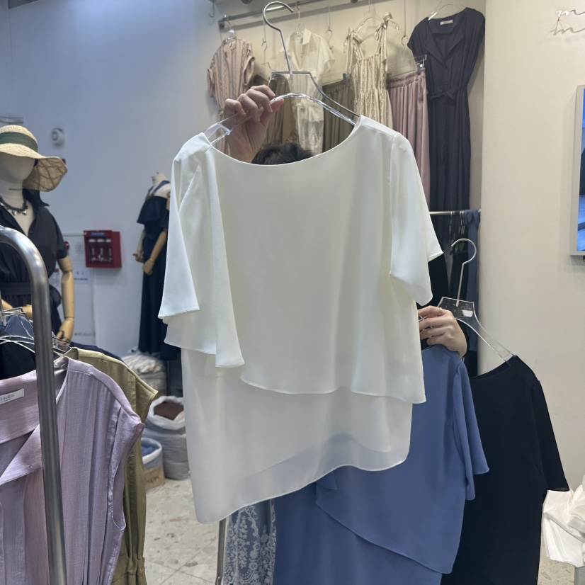 MARIGOLD直郵韓國代購㊣女裝新品休閑時尚推薦襯衫蕾絲衫斗篷MARIGOLD襯衫/蕾絲衫