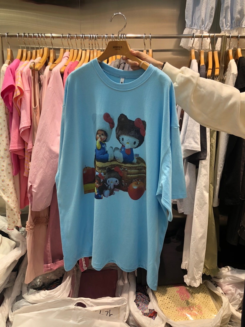 MENDL S韓國㊣直郵東大門代購女裝新品休閑時尚人氣熱賣T恤MENDL ST恤圖色3
