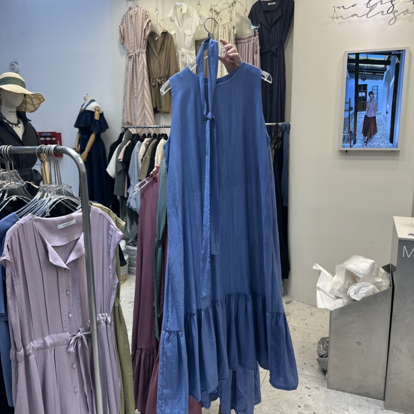 MARIGOLD韓國直郵㊣東大門實拍女裝新款25春夏連衣裙含腰帶MARIGOLD連衣裙圖色2