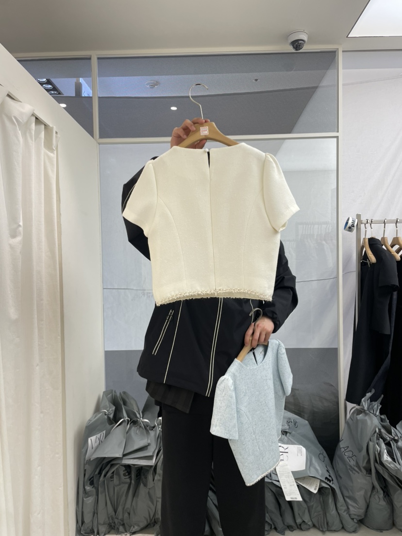 MER直郵韓國代購㊣女裝新品推薦人氣25春夏休閑熱賣襯衫蕾絲衫MER/ANGELO BIANCO襯衫/蕾絲衫