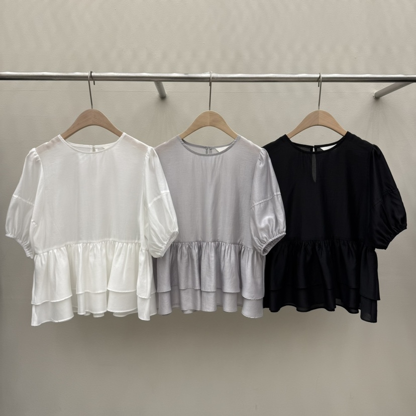 EOOB/LAMEREI韓國㊣直郵東大門代購女裝新款25春夏襯衫蕾絲衫EOOB/LAMEREI襯衫/蕾絲衫
