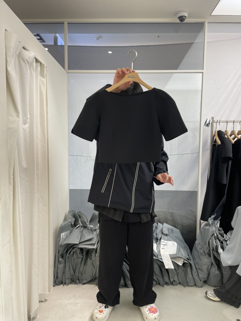 MER直郵韓國代購㊣女裝新款休閑時尚25春夏人氣推薦襯衫蕾絲衫MER/ANGELO BIANCO襯衫/蕾絲衫圖色3