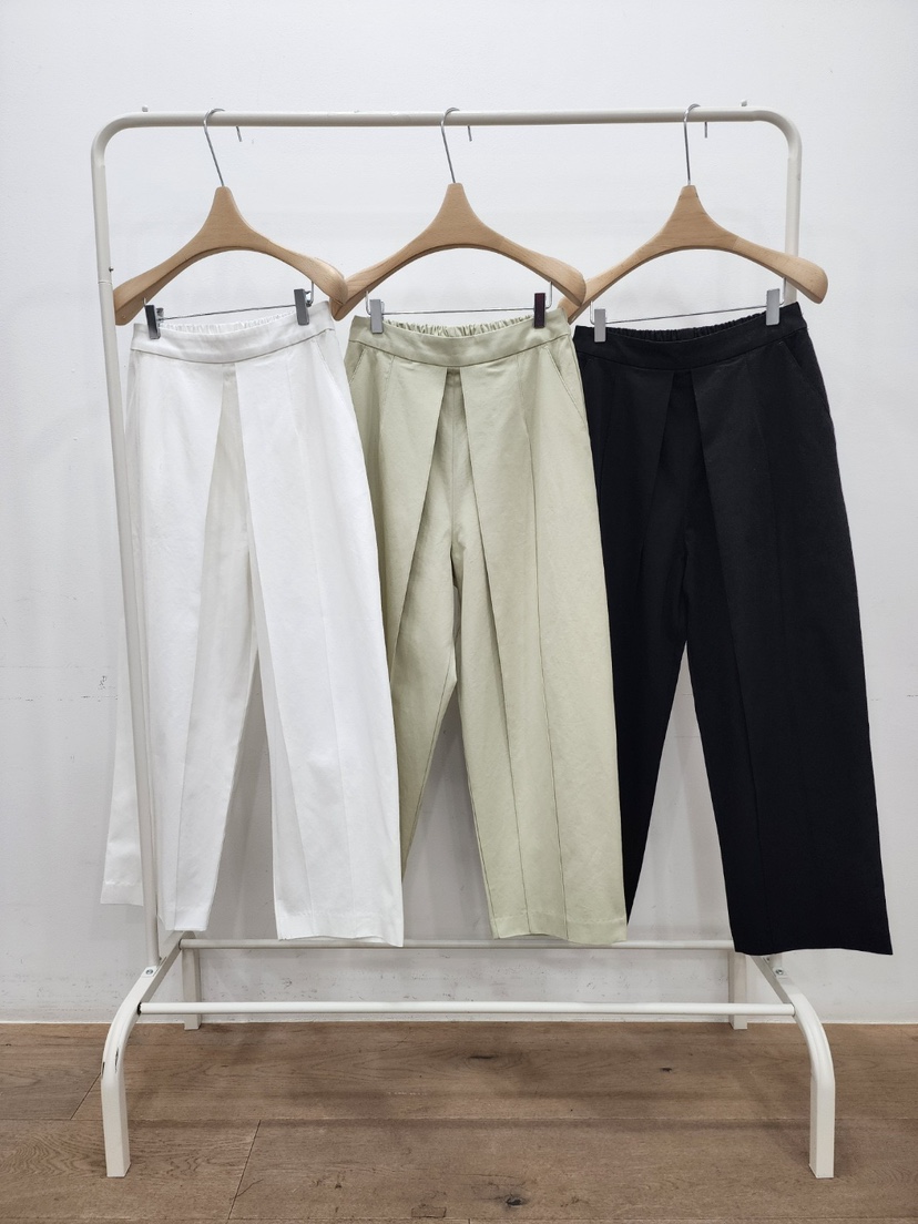 LE MIU韓國直郵㊣東大門實拍女裝新品25春夏熱賣休閑褲褶皺LE_MIU休閑褲