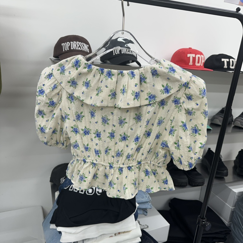 TOPDRESSING韓國直郵㊣女裝新品推薦熱賣25春夏休閑襯衫蕾絲衫TOPDRESSING襯衫/蕾絲衫