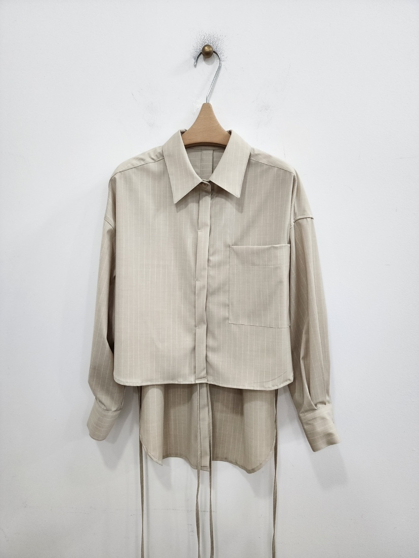 LE MIU直郵韓國代購㊣女裝新品人氣推薦25春夏時尚襯衫蕾絲衫LE_MIU襯衫/蕾絲衫圖色2
