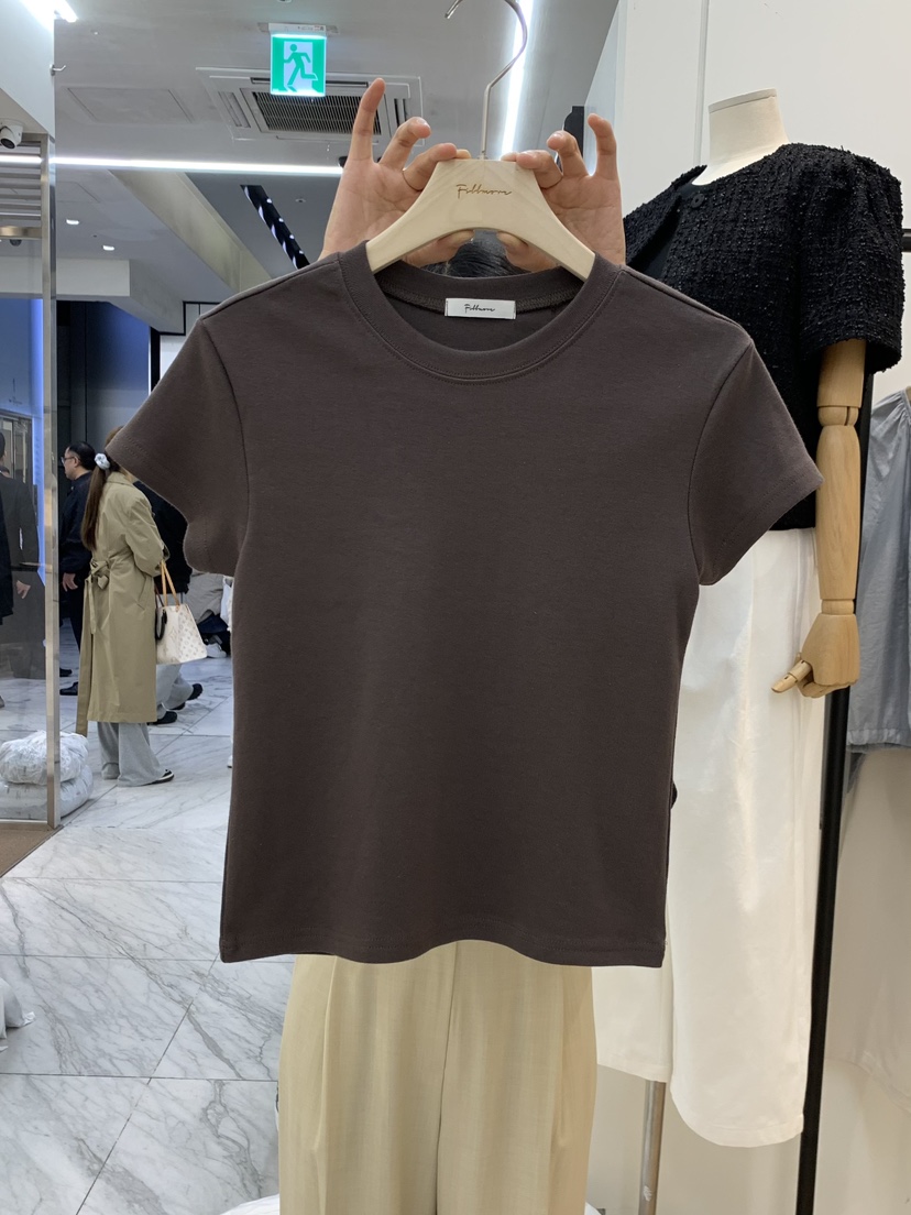 FILLMOR韓國直郵㊣東大門實拍女裝新品時尚人氣25春夏休閑T恤FILLMORT恤圖色2