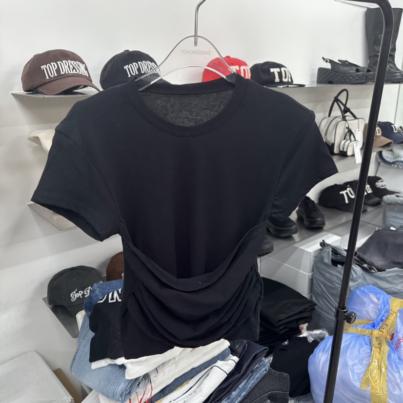 TOPDRESSING韓國㊣直郵東大門代購女裝新品熱賣休閑推薦T恤TOPDRESSINGT恤圖色2