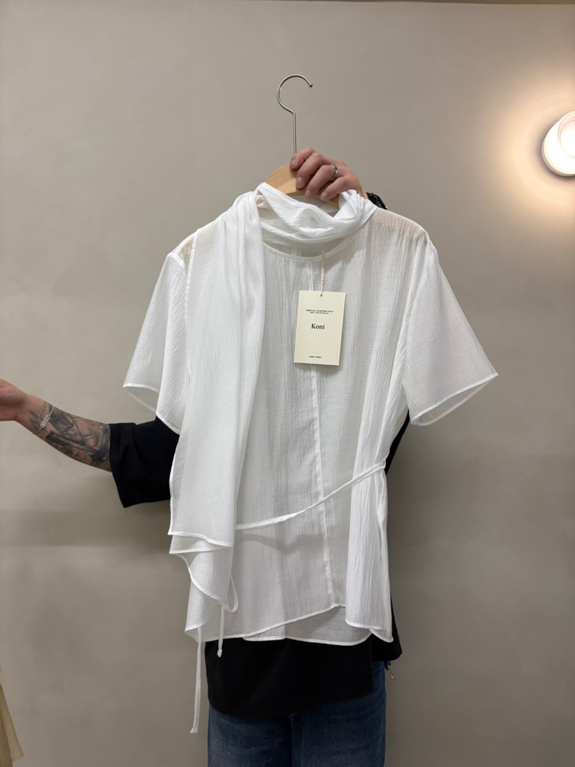 KONI韓國直郵㊣東大門實拍女裝新品時尚熱賣25春夏襯衫蕾絲衫KONI襯衫/蕾絲衫圖色2