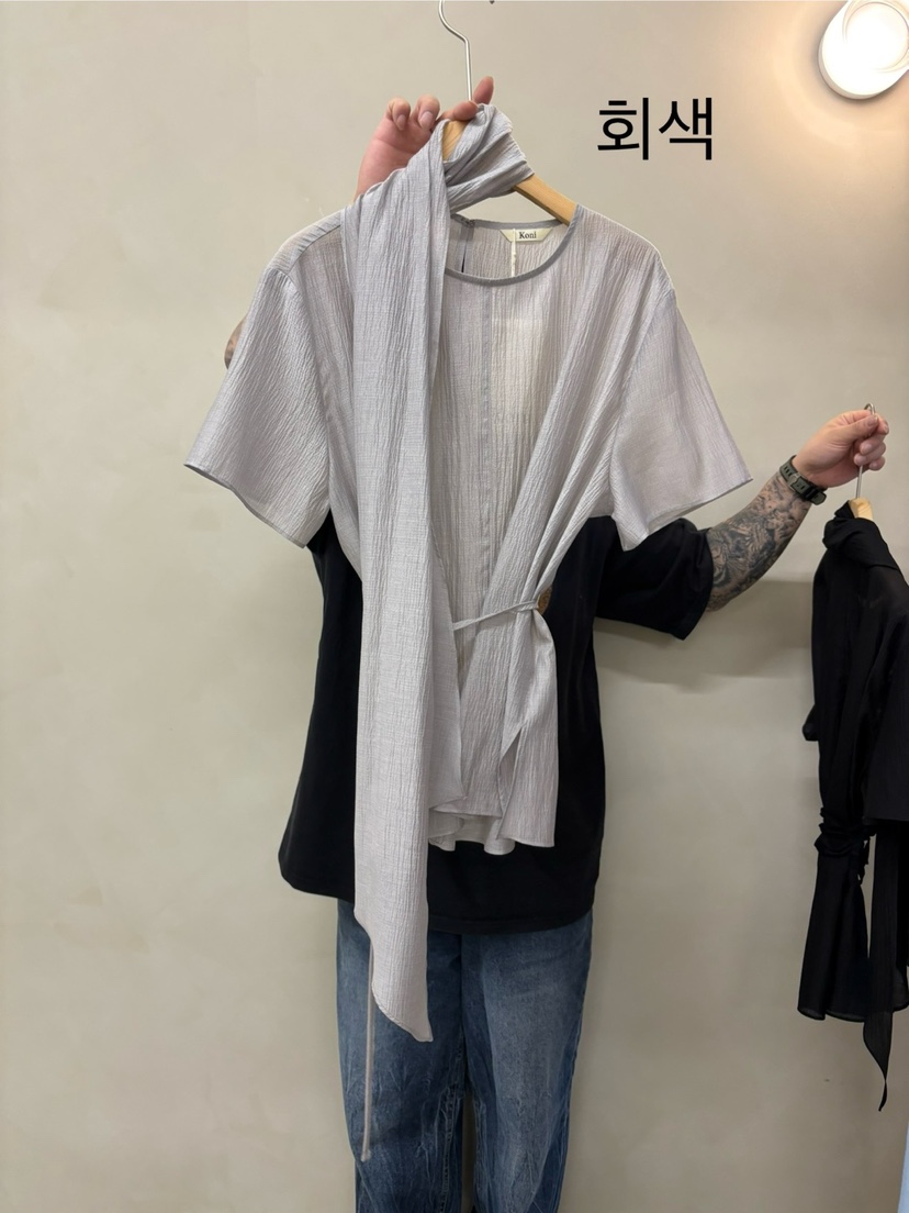 KONI韓國直郵㊣東大門實拍女裝新品時尚熱賣25春夏襯衫蕾絲衫KONI襯衫/蕾絲衫圖色4