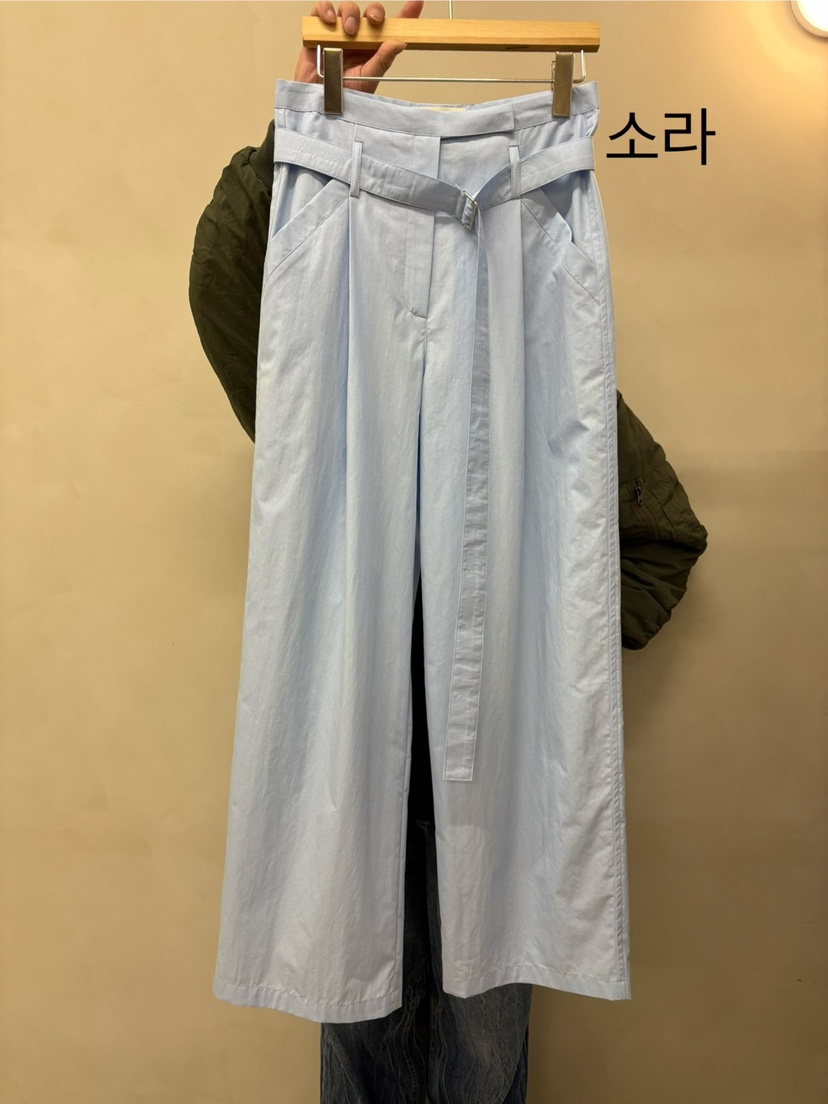 KONI韓國直郵㊣女裝新品25春夏熱賣人氣推薦時尚休閑褲含腰帶KONI休閑褲圖色2