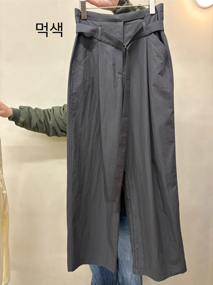 KONI韓國直郵㊣女裝新品25春夏熱賣人氣推薦時尚休閑褲含腰帶KONI休閑褲圖色4