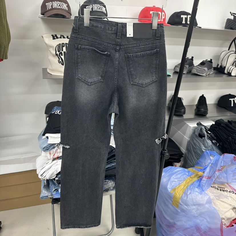 TOPDRESSING韓國㊣直郵東大門代購女裝新品時尚熱賣休閑牛仔褲TOPDRESSING牛仔褲