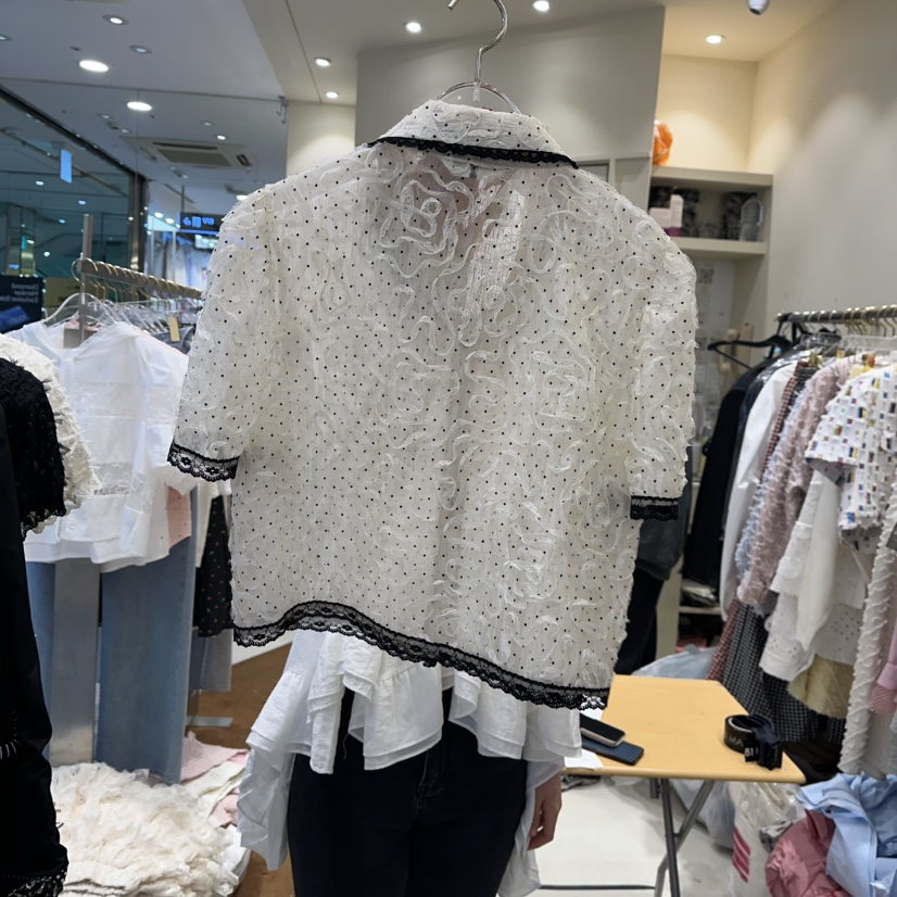 81 MARKET-L韓國直郵㊣女裝新品熱賣25春夏休閑襯衫蕾絲衫81 MARKET-L襯衫/蕾絲衫