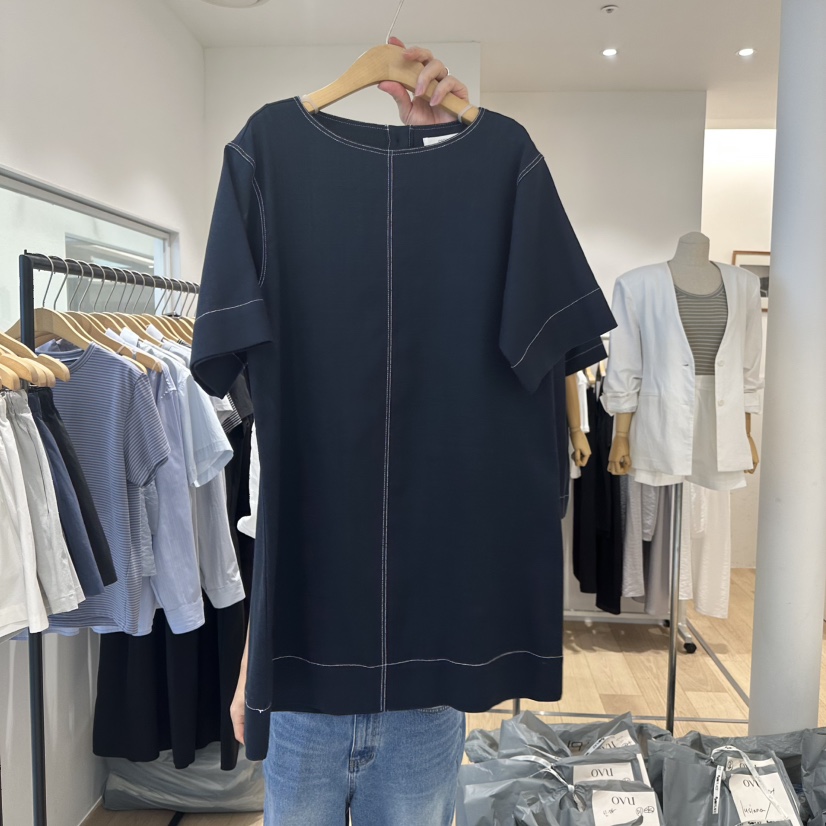 OVU韓國直郵㊣女裝新品25春夏推薦休閑熱賣時尚人氣連衣裙亞麻OVU連衣裙圖色3