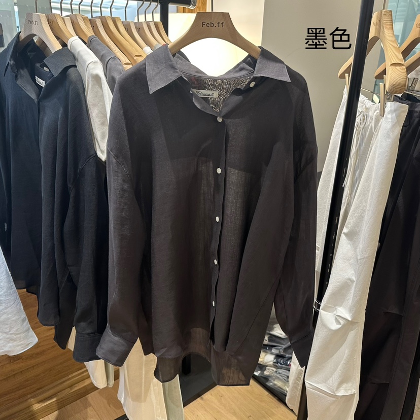 FEBRUARY 11韓國直郵㊣女裝新品推薦時尚熱賣襯衫蕾絲衫亞麻FEBRUARY11襯衫/蕾絲衫圖色2