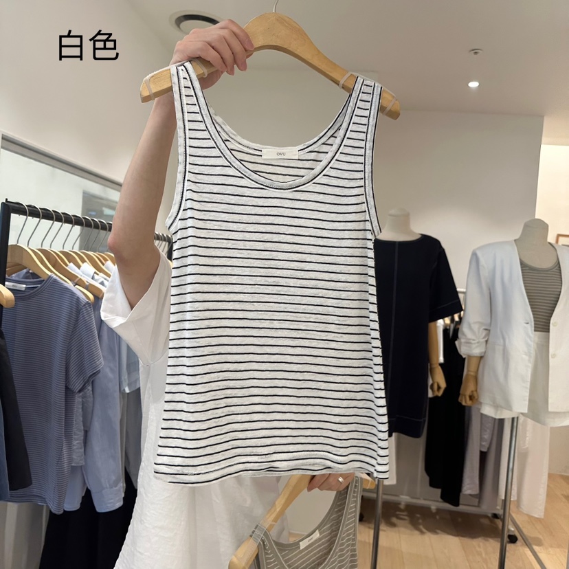 OVU直郵韓國代購㊣女裝新品休閑人氣25春夏熱賣吊帶背心亞麻OVU吊帶/背心