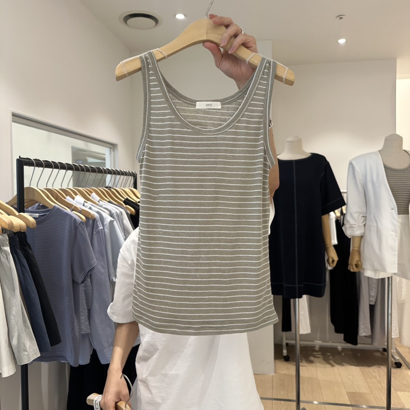 OVU直郵韓國代購㊣女裝新品休閑人氣25春夏熱賣吊帶背心亞麻OVU吊帶/背心圖色2