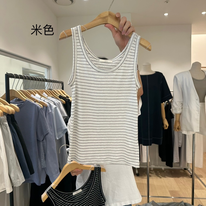OVU直郵韓國代購㊣女裝新品休閑人氣25春夏熱賣吊帶背心亞麻OVU吊帶/背心圖色3