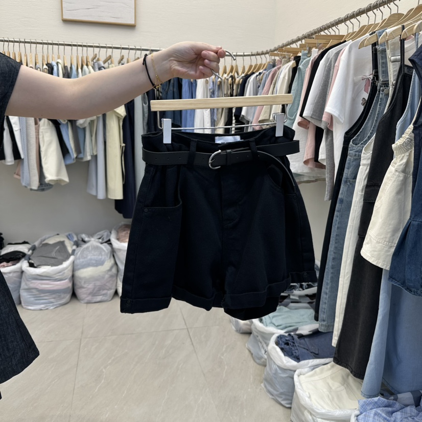 MILK TEA直郵韓國代購㊣女裝新品熱賣人氣25春夏短褲含腰帶RE:FRESH短褲圖色2