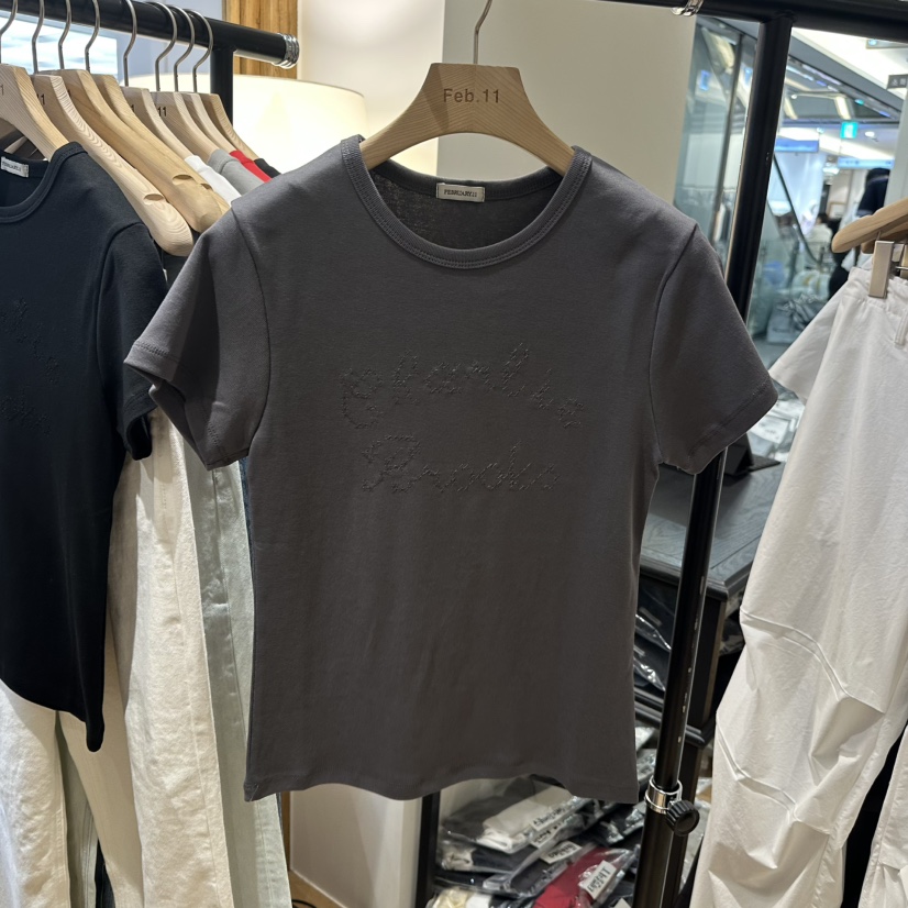 FEBRUARY 11韓國直郵㊣東大門實拍女裝新品25春夏人氣休閑T恤FEBRUARY11T恤圖色3