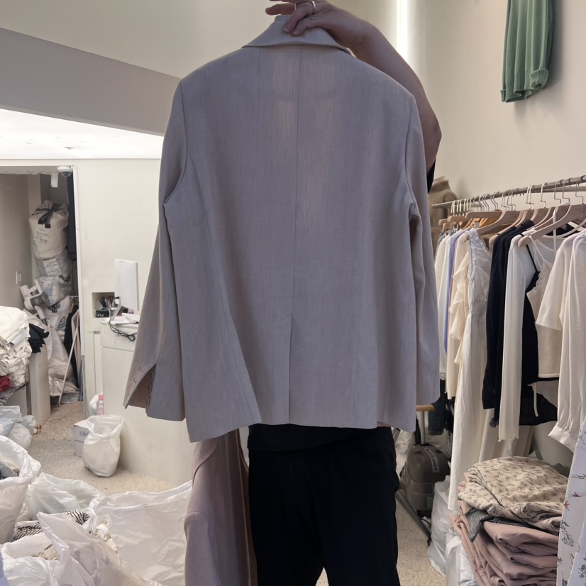 HER直郵韓國代購㊣女裝新品人氣熱賣推薦時尚25春夏夾克亞麻HER夾克