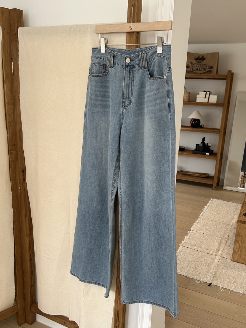 ME MO韓國㊣直郵東大門代購女裝新品時尚人氣25春夏牛仔褲雙層ME MO牛仔褲