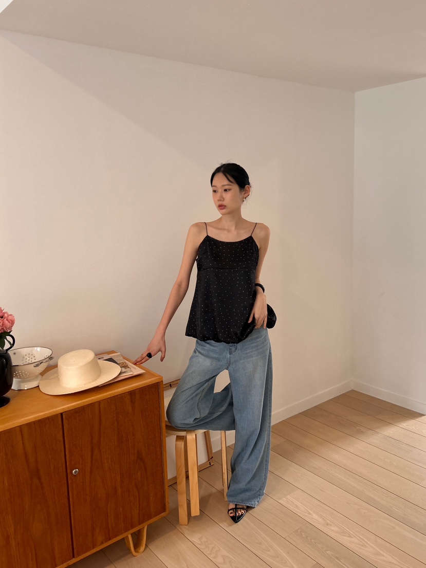 ME MO韓國直郵㊣東大門實拍女裝新品時尚熱賣吊帶背心緊身ME MO吊帶/背心