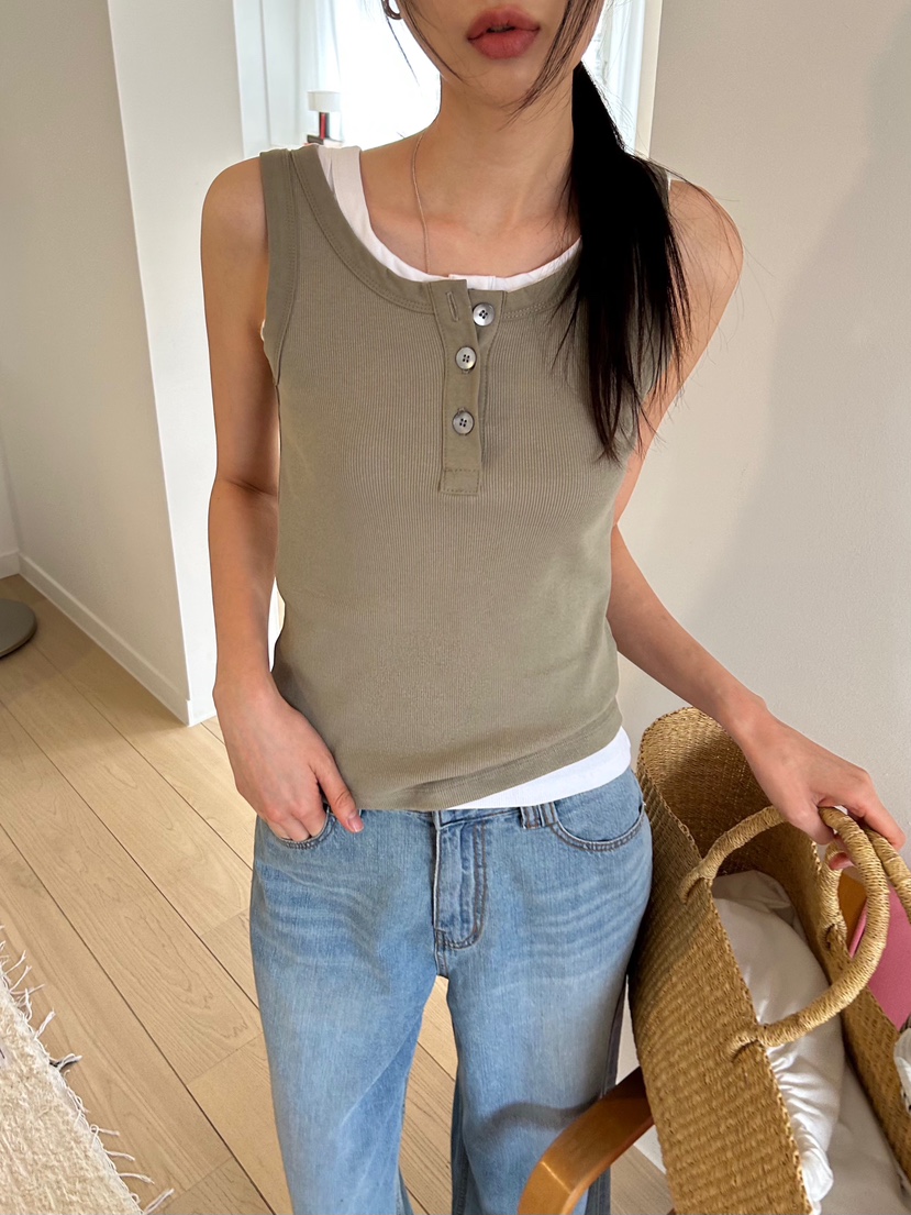 ME MO韓國直郵㊣女裝新款時尚推薦熱賣25春夏休閑吊帶背心ME MO吊帶/背心