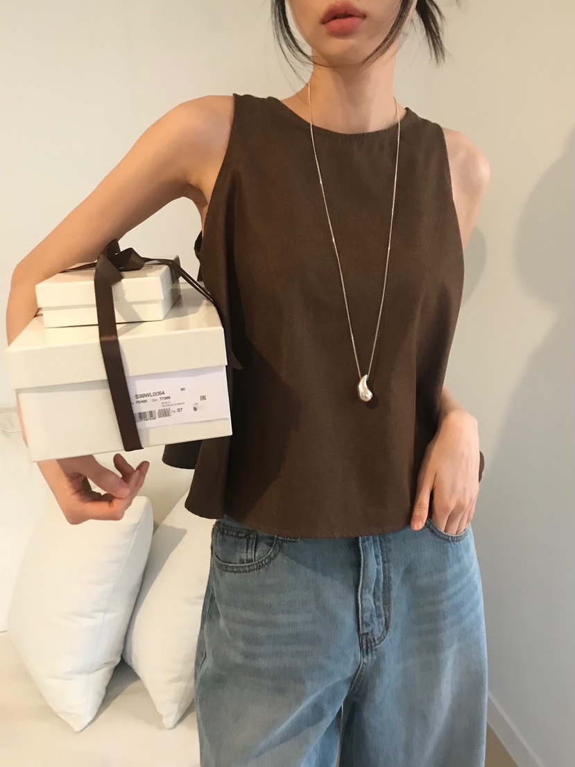 ME MO韓國直郵㊣東大門實拍女裝新款25春夏時尚休閑吊帶背心ME MO吊帶/背心圖色4