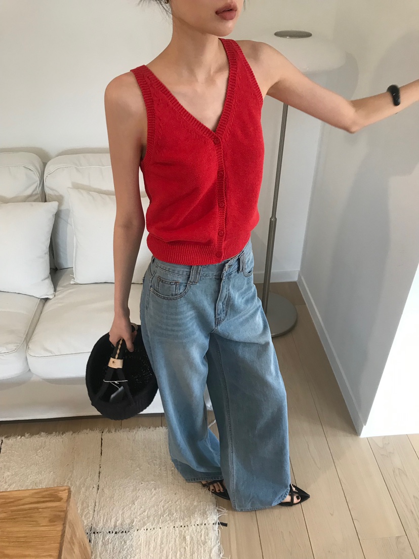 ME MO韓國直郵㊣東大門實拍女裝新款熱賣25春夏時尚人氣馬甲ME MO馬甲圖色4