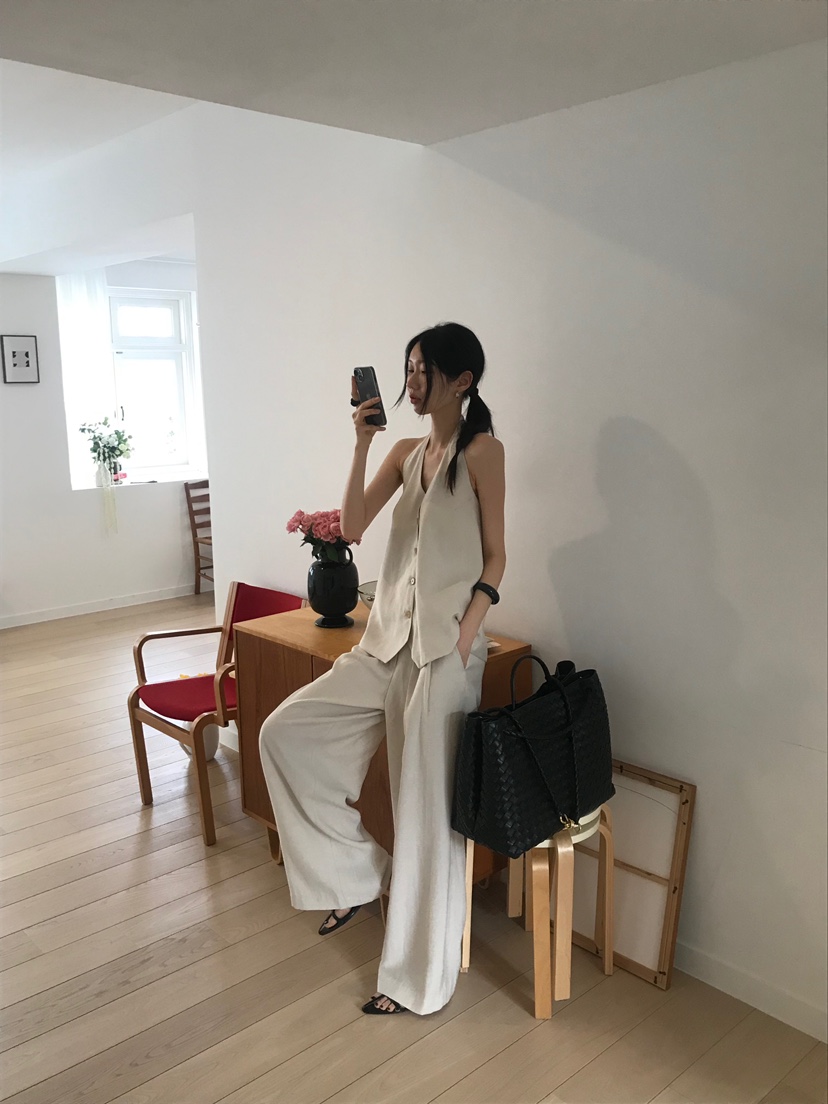 ME MO韓國直郵㊣女裝新款25春夏休閑推薦時尚人氣馬甲亞麻ME MO馬甲