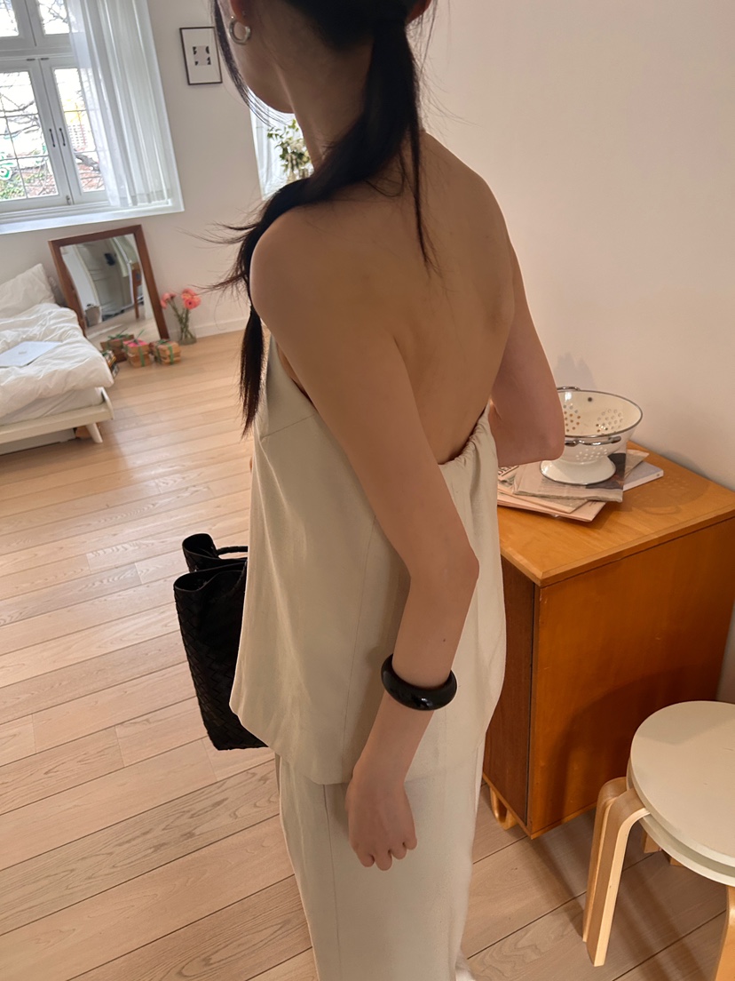 ME MO韓國直郵㊣女裝新款25春夏休閑推薦時尚人氣馬甲亞麻ME MO馬甲