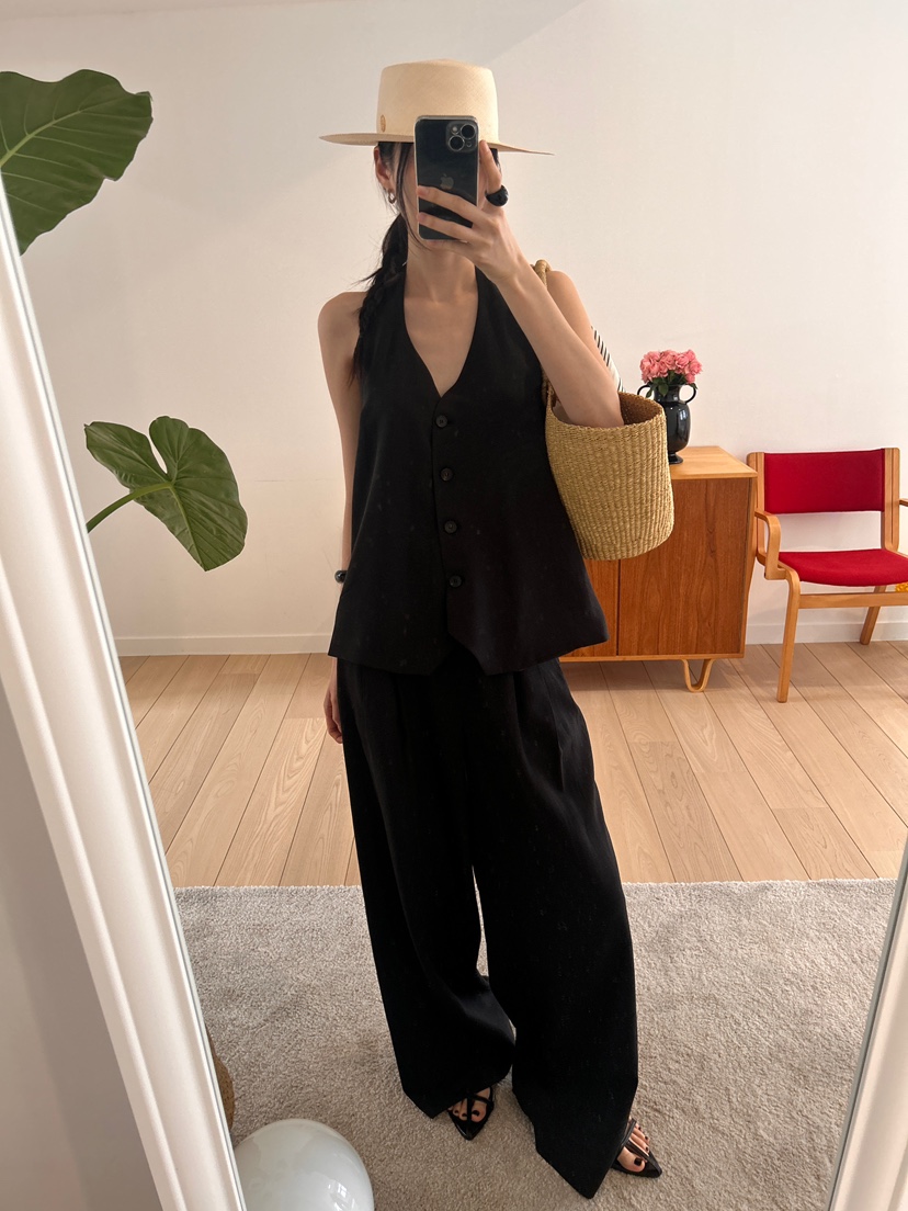 ME MO韓國直郵㊣女裝新款25春夏休閑推薦時尚人氣馬甲亞麻ME MO馬甲