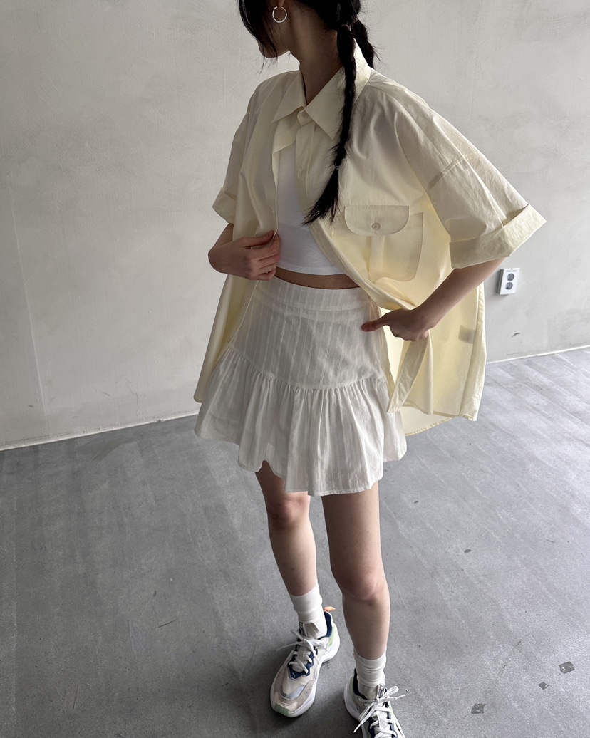 HOWDY韓國㊣直郵東大門代購女裝新款25春夏休閑推薦襯衫蕾絲衫howdy襯衫/蕾絲衫
