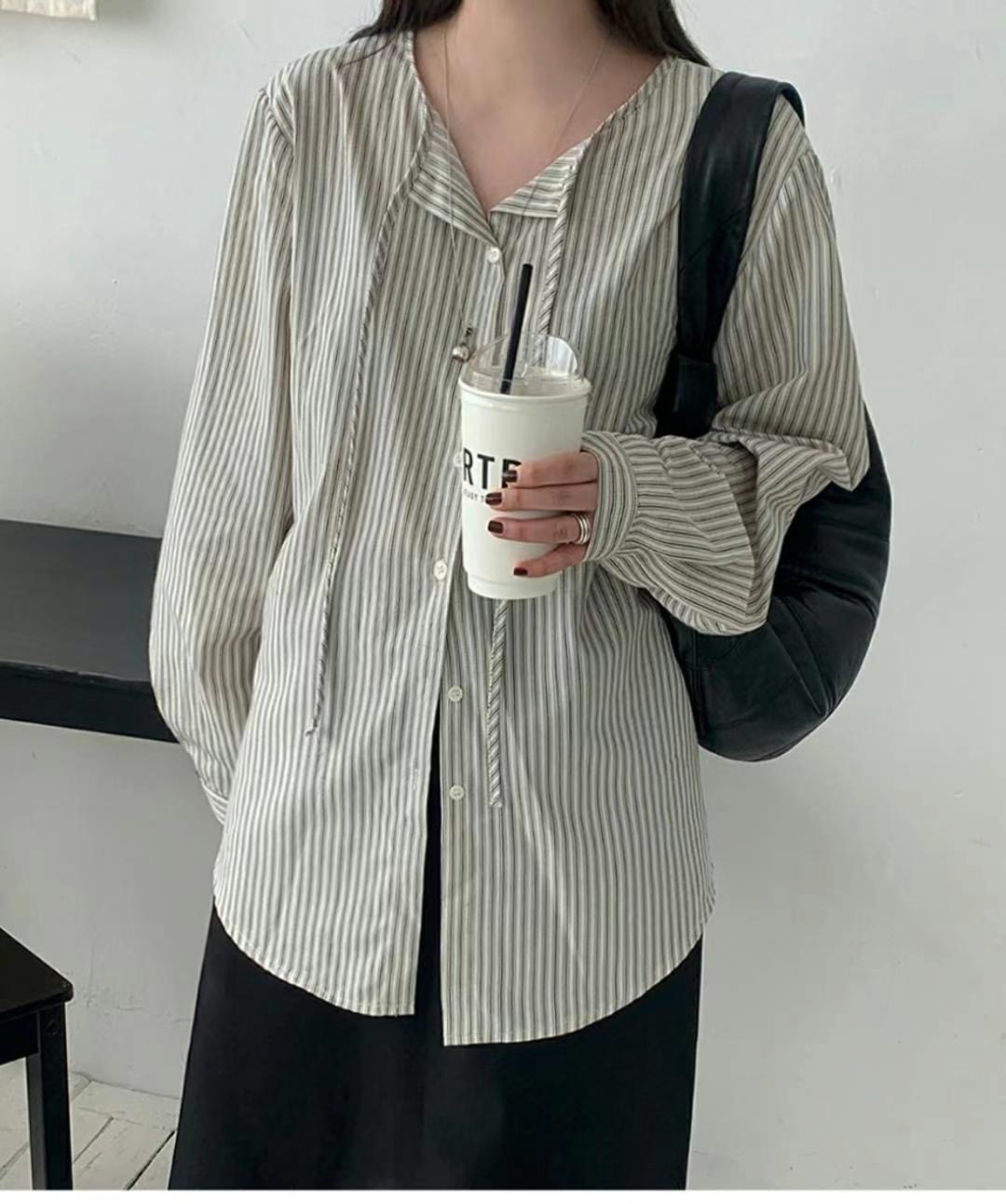 REGULAR直郵韓國代購㊣女裝新品25春夏時尚推薦熱賣襯衫蕾絲衫REGULAR襯衫/蕾絲衫