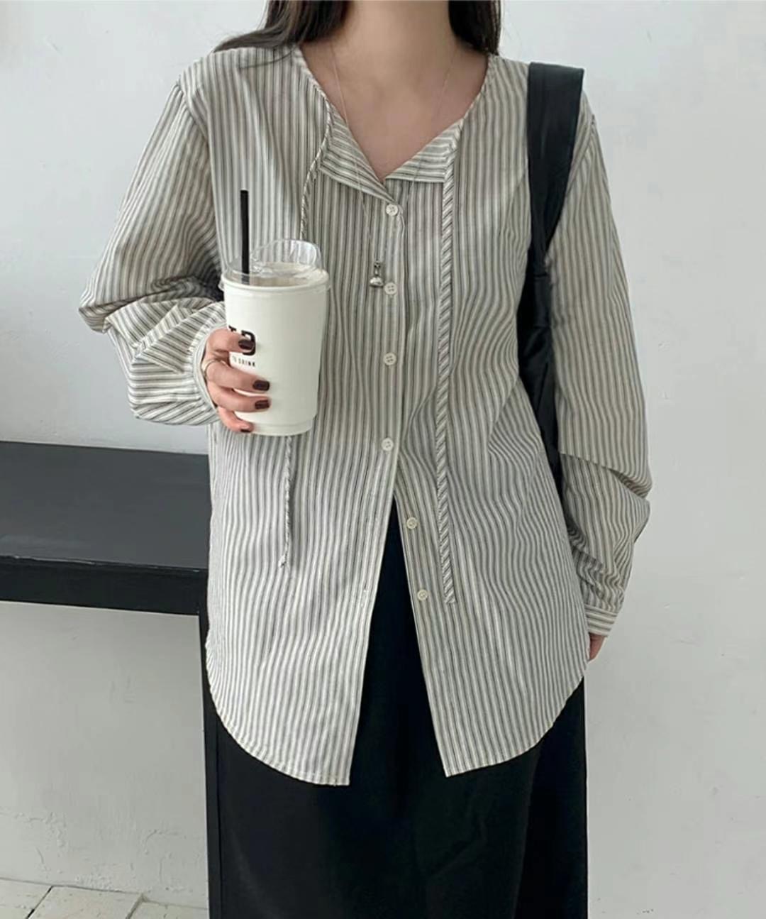 REGULAR直郵韓國代購㊣女裝新品25春夏時尚推薦熱賣襯衫蕾絲衫REGULAR襯衫/蕾絲衫