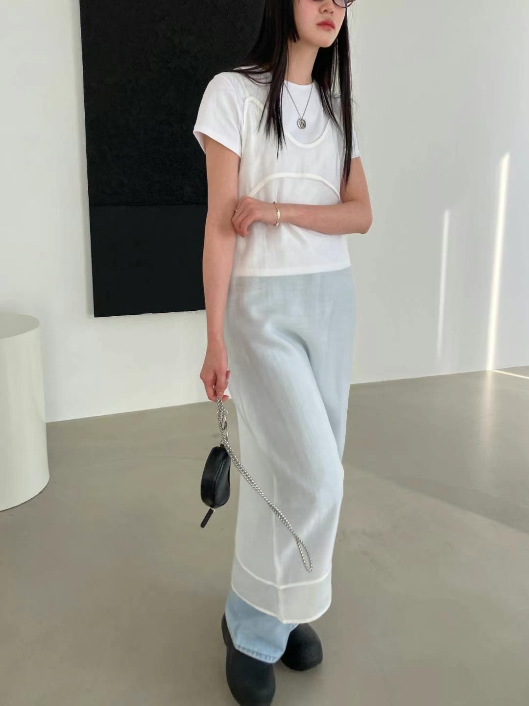 REGULAR直郵韓國代購㊣女裝新品休閑熱賣25春夏推薦連衣裙透視REGULAR連衣裙圖色2