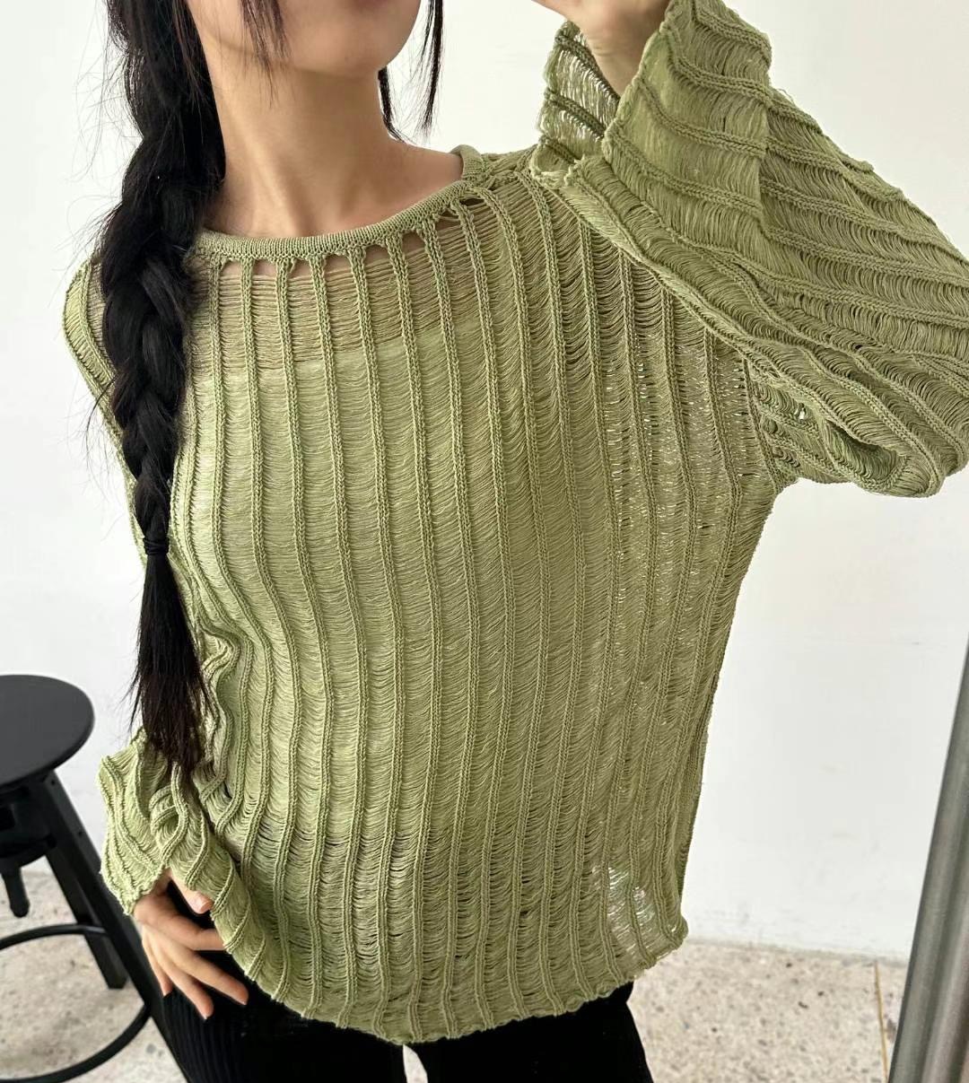 FLASH BACK韓國㊣直郵東大門代購女裝新品時尚推薦熱賣針織衫NORMCORE針織衫圖色1